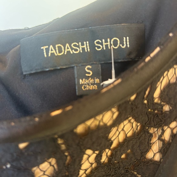 Tadashi Shoji Black Lace Inset Dress - Picture 3 of 9